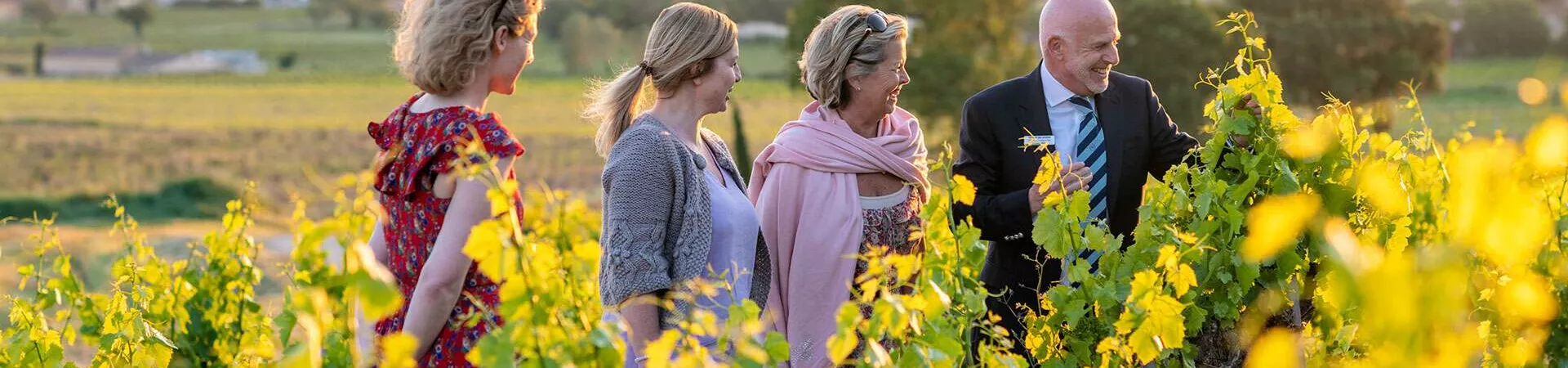 Tourists With Tour Director On Meadow