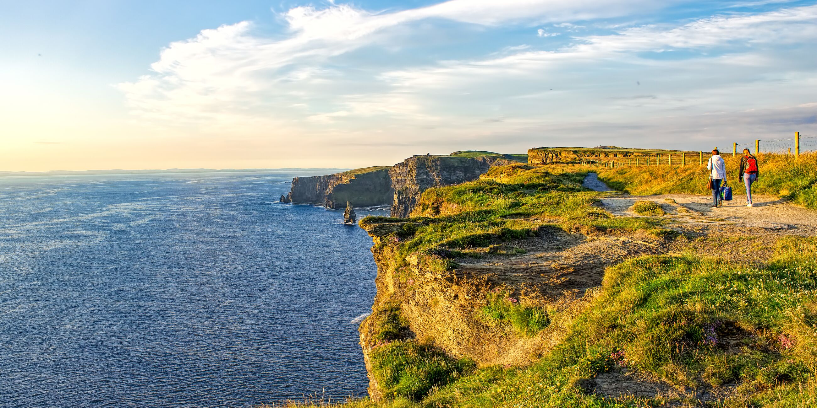 Cliffs of Moher in Ireland on a sunny day
