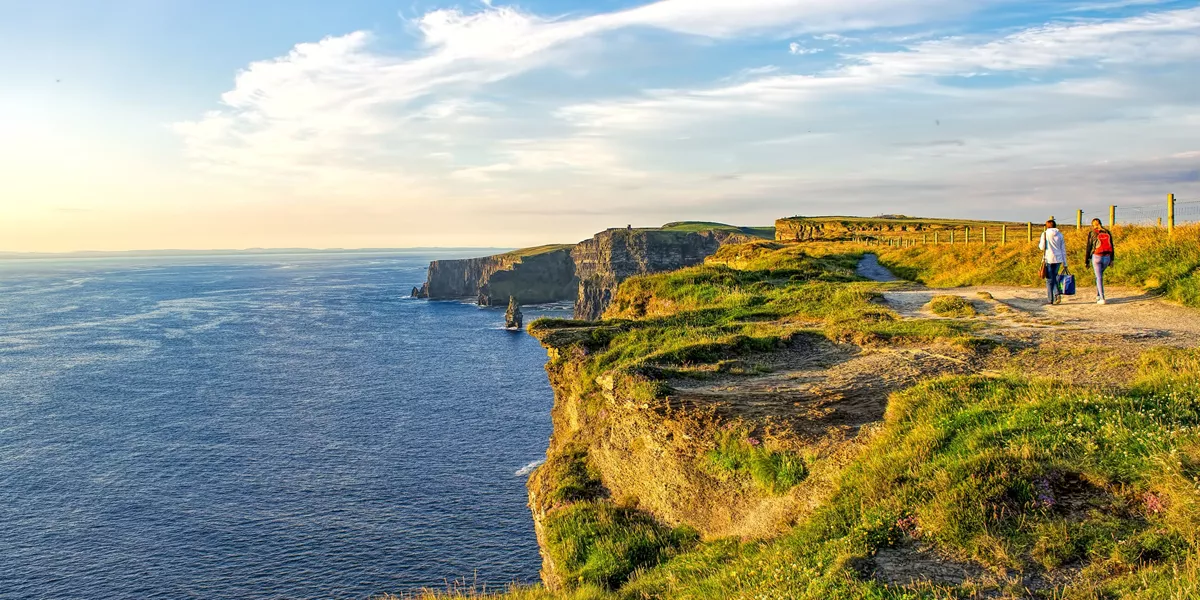Cliffs of Moher in Ireland on a sunny day