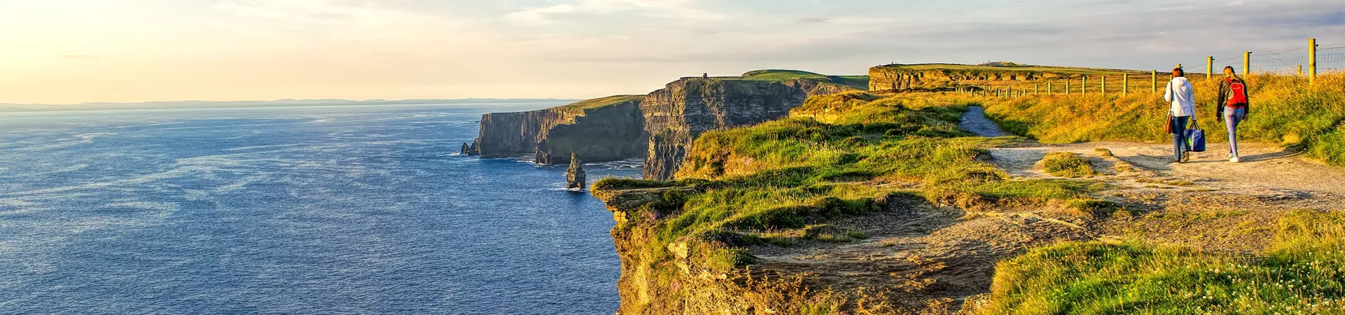 Cliffs of Moher in Ireland on a sunny day