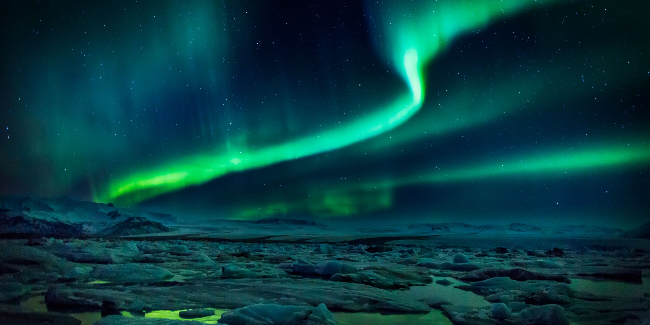 Aurora Borealis Or Northern Lights, Iceland