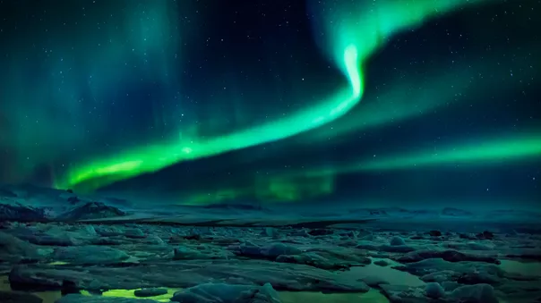 Aurora Borealis Or Northern Lights, Iceland