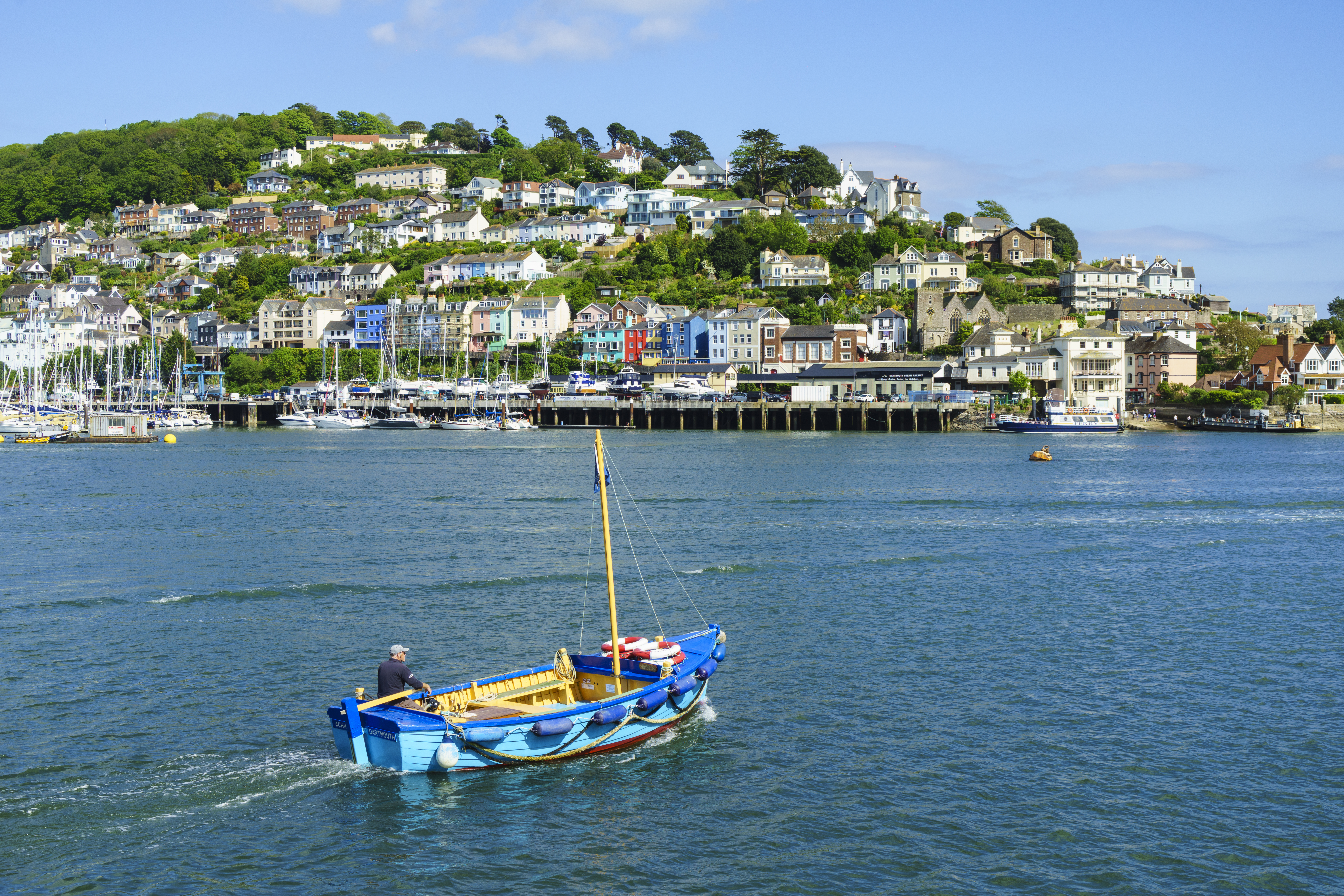 A boat on Lake Dart in Devon, England