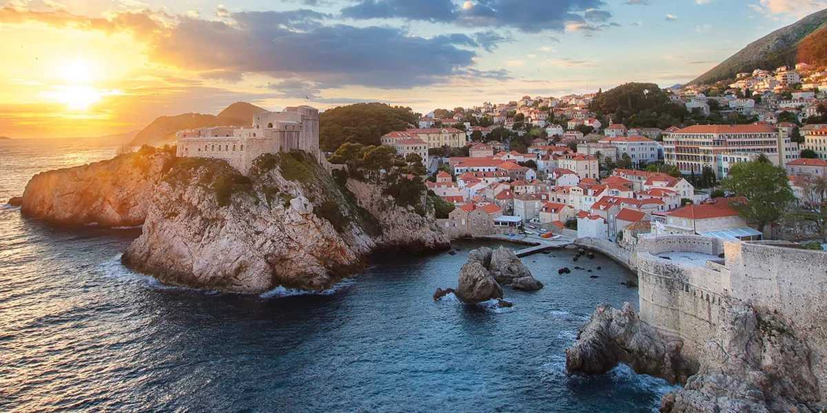 Sunset over Dubrovnik, Croatia