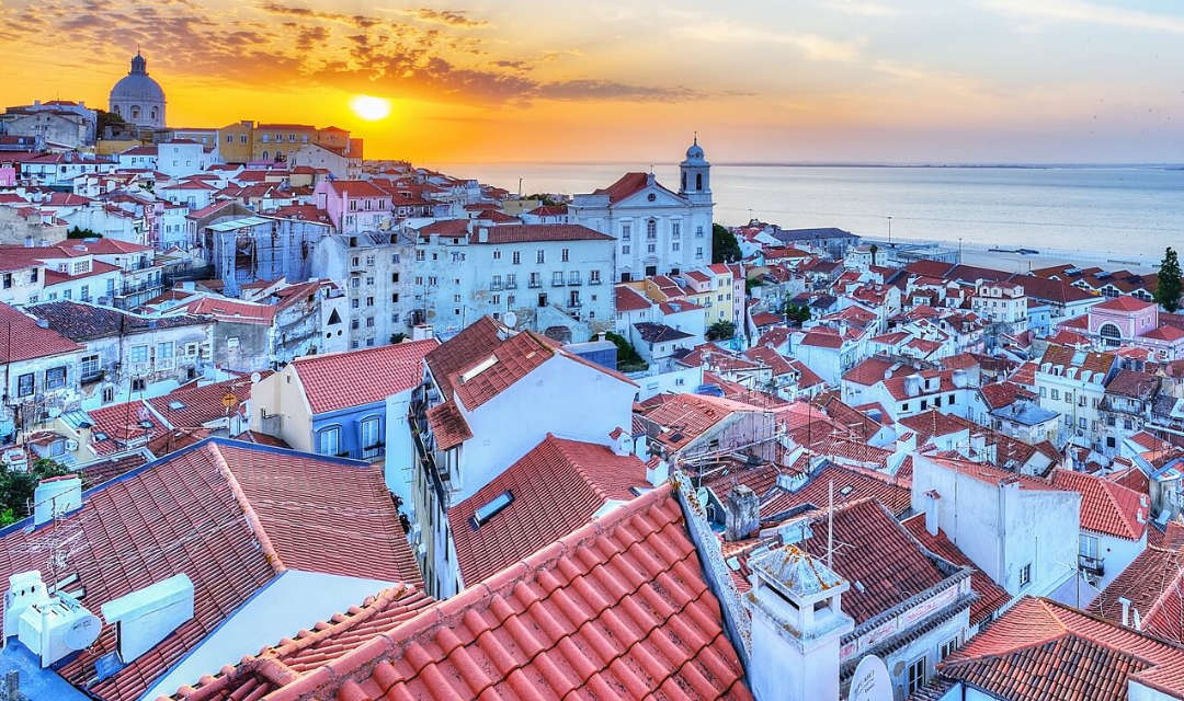 Sunset skyline in Portugal