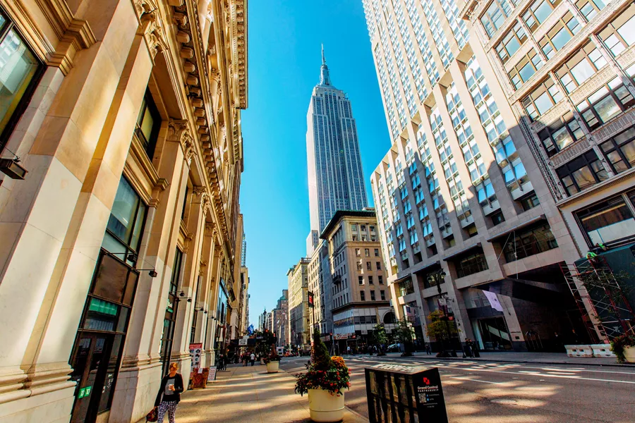 Fifth Avenue in New York City, East Coast USA with the Empire State Building in the background