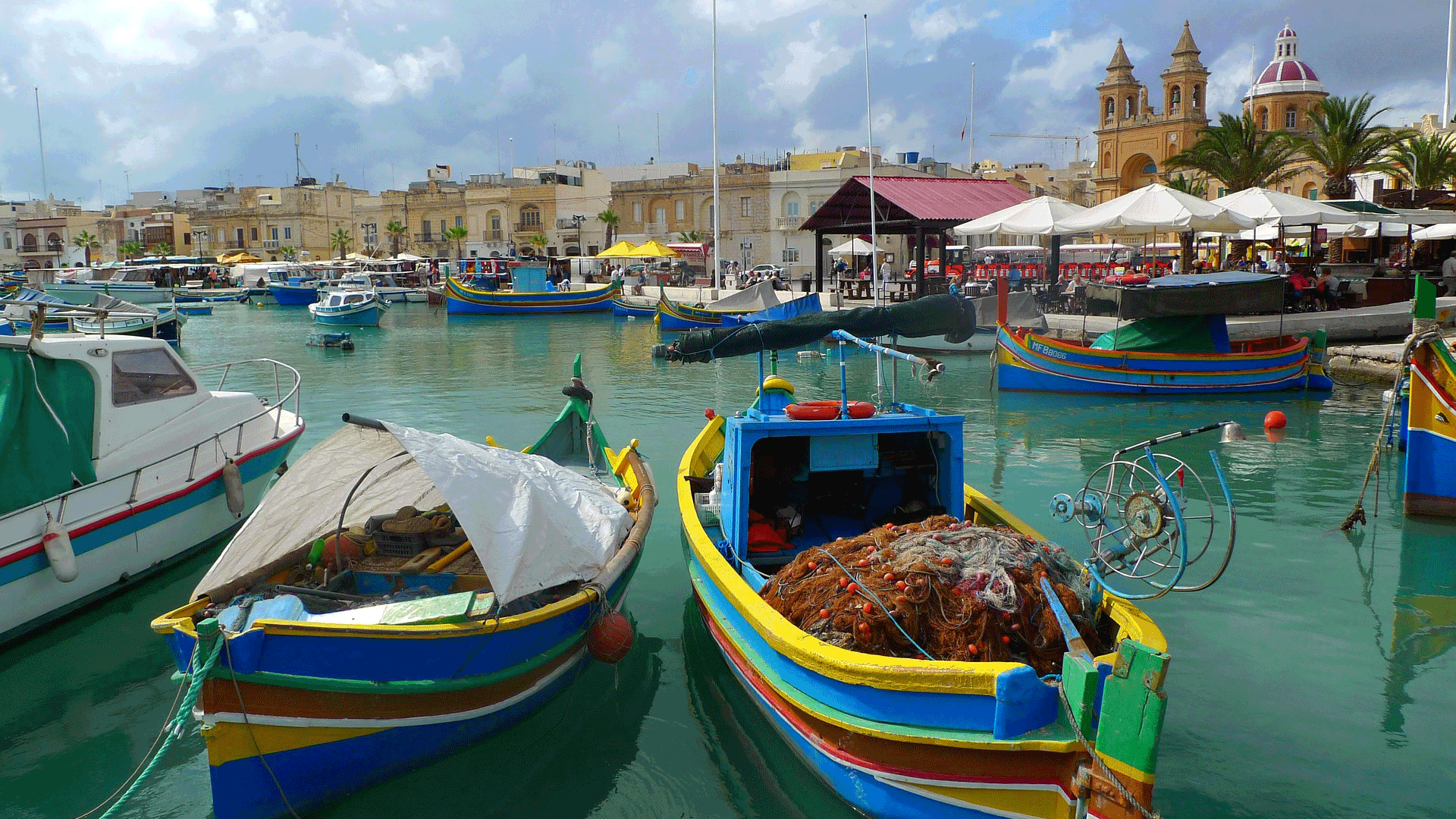 A view on a port in Malta.