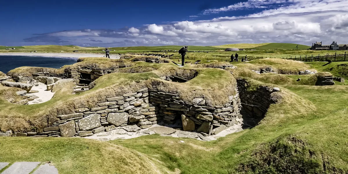 View of Skara Brae Orkney Islands