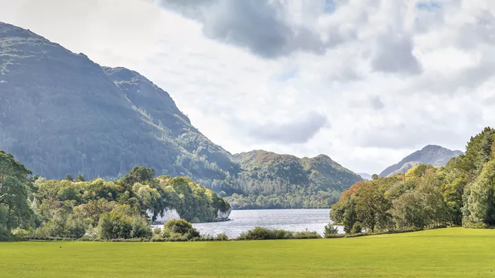 Ring of Kerry landscape with Muckross lake and mountains, Killarney, Ireland