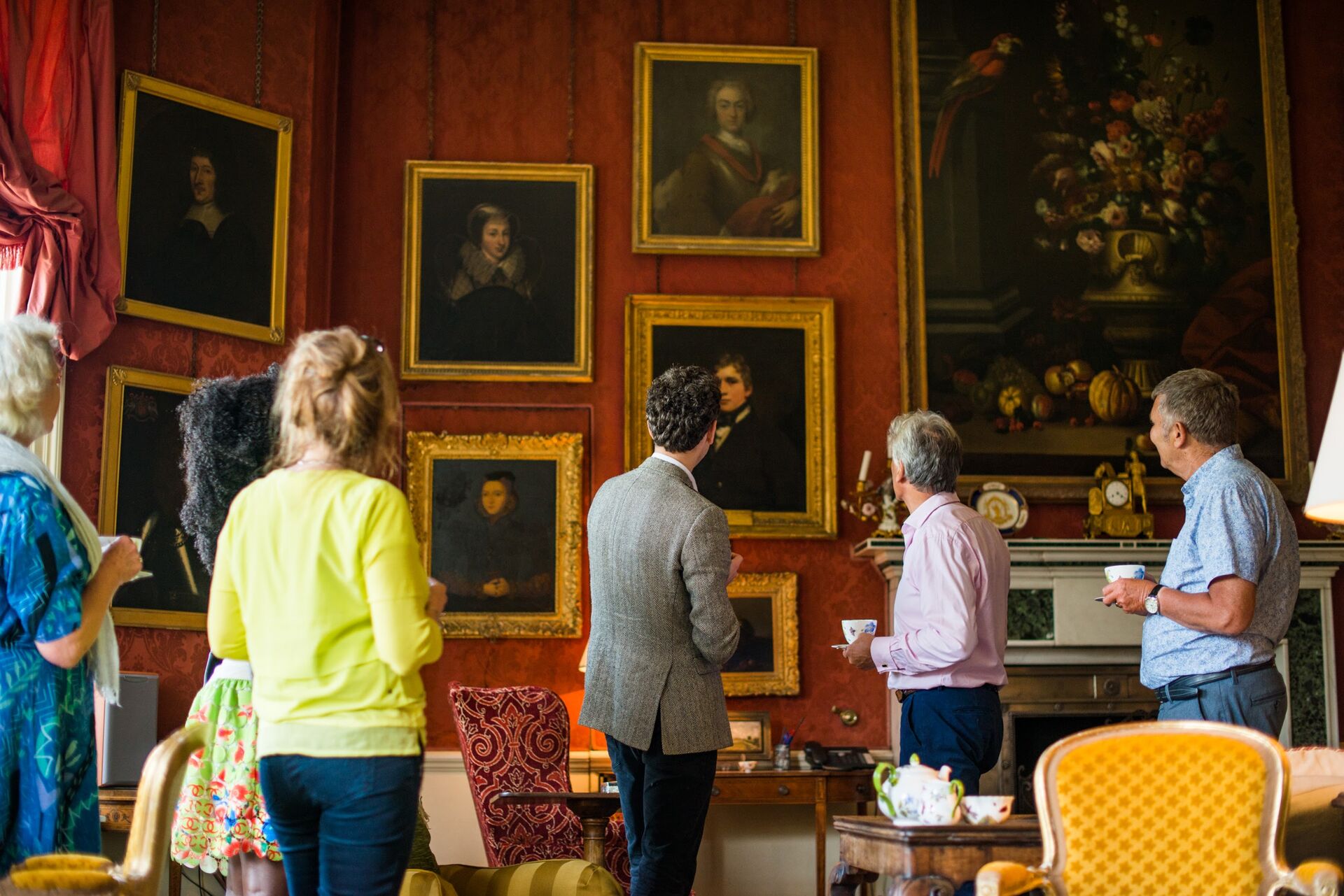 Sir Ludo giving guests a tour at Ardgowan Estate in Scotland, UK