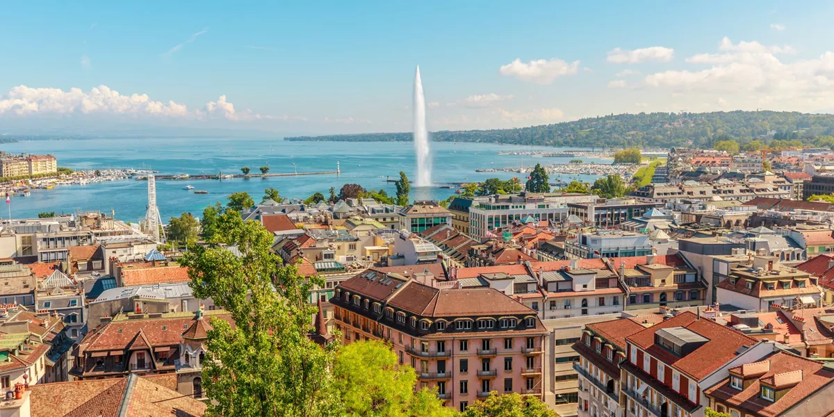 Large Geneva Aerial View Switzerland 1302501094