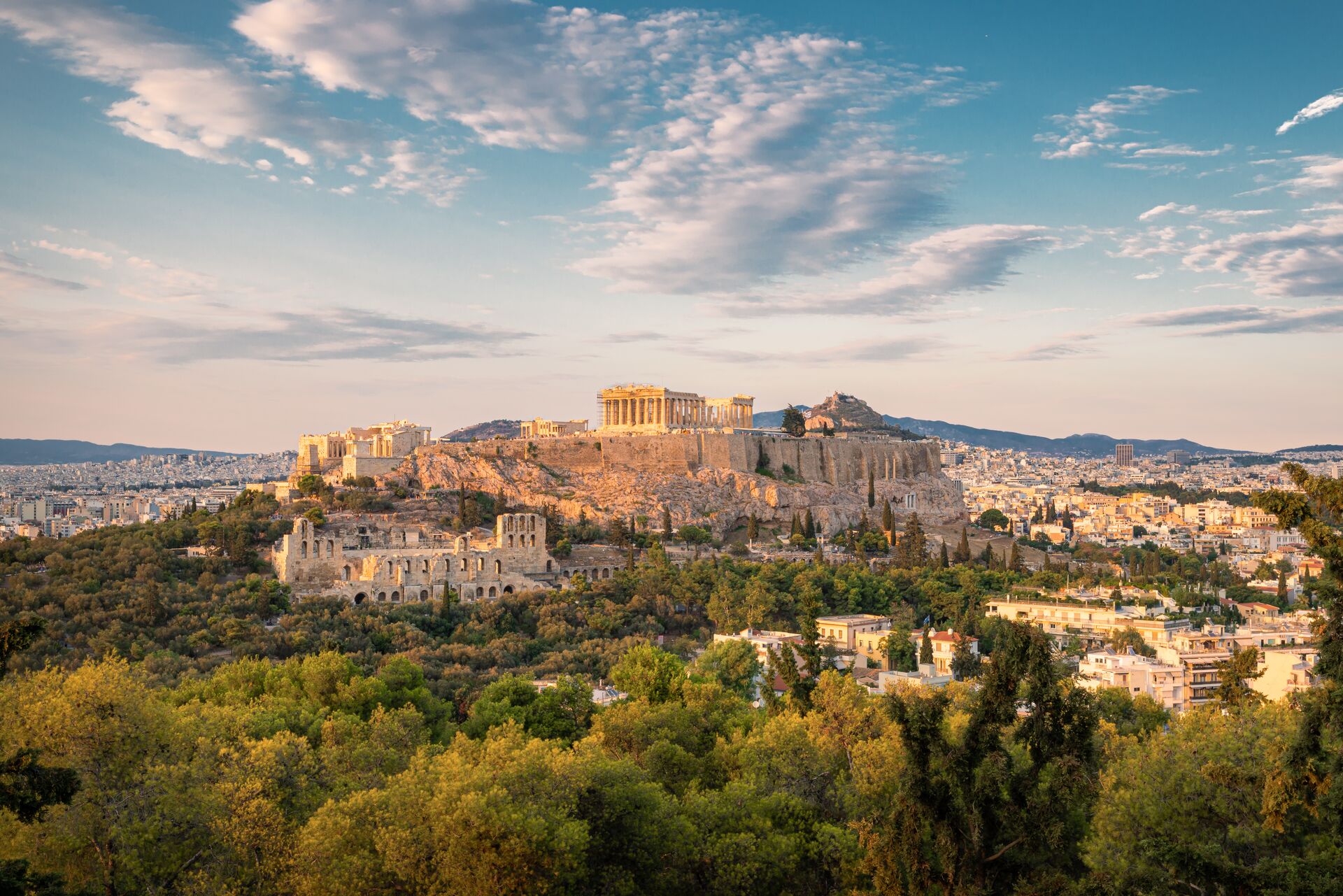 Large Overlooking The Acropolis At Sunset 1344075308