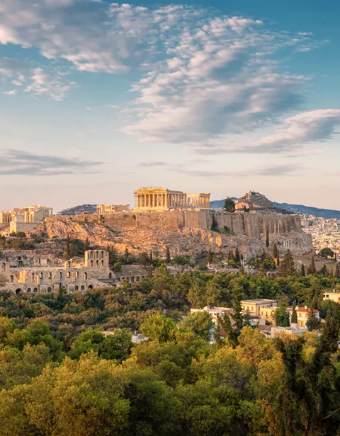 Large Overlooking The Acropolis At Sunset 1344075308