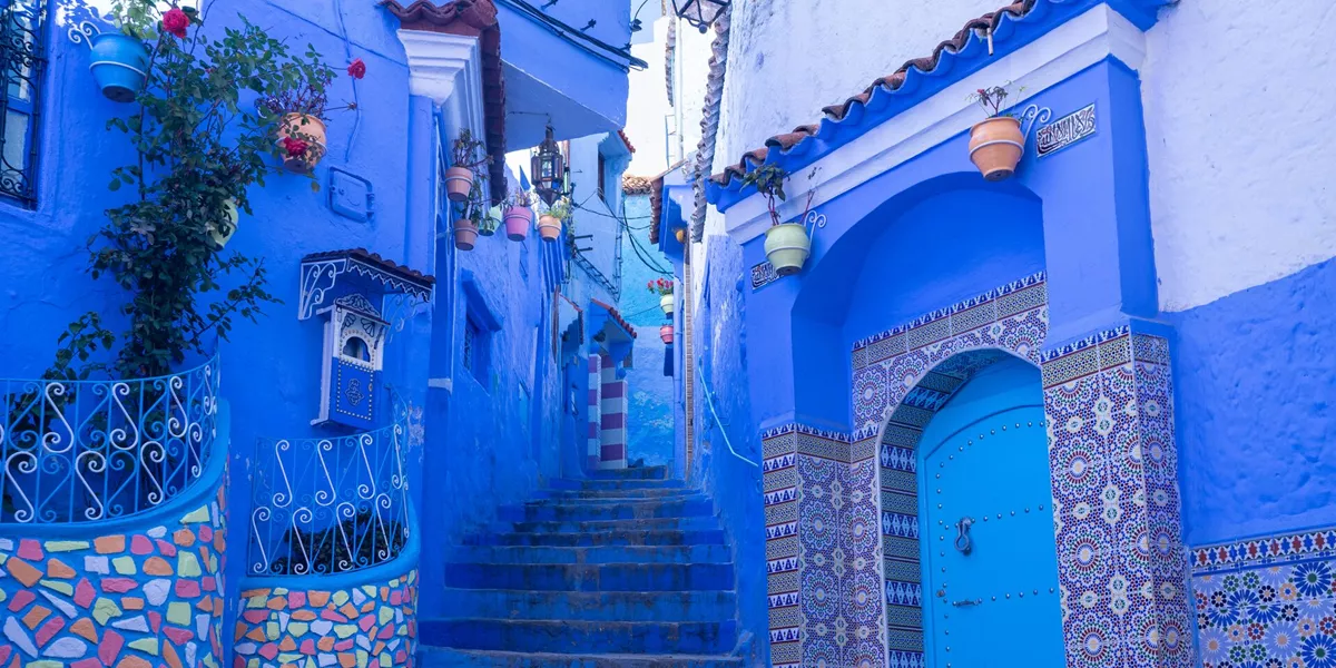 The blue doors of Chefchaouen in Morocco