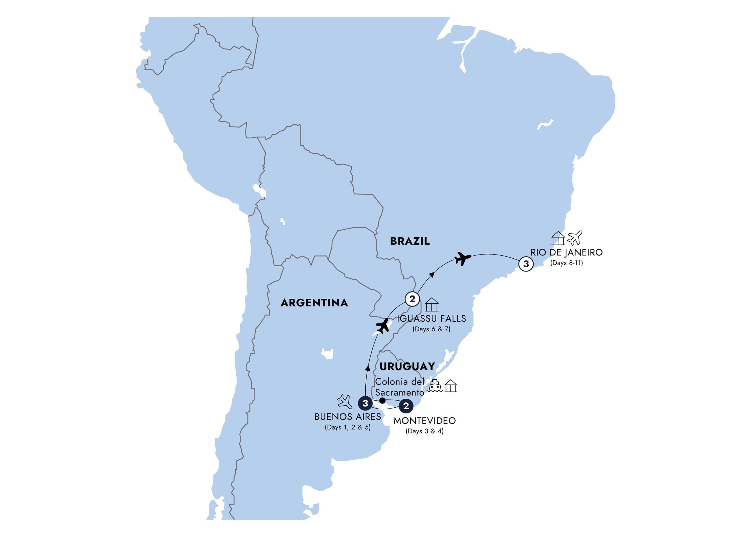 tour argentina uruguay paraguay y brasil