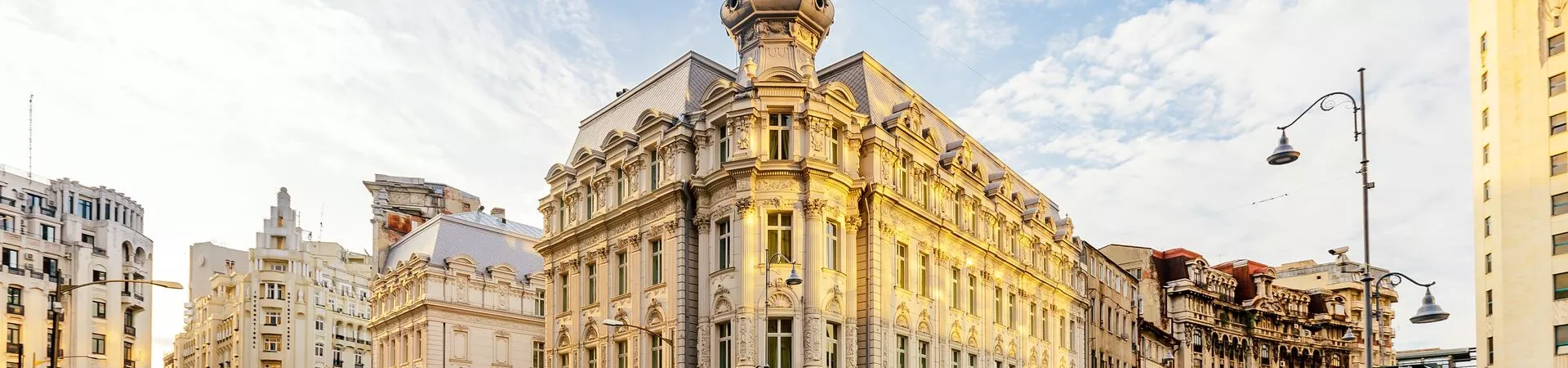Bucharest Historical Center With Calea Victoriei Boulevard, Romania
