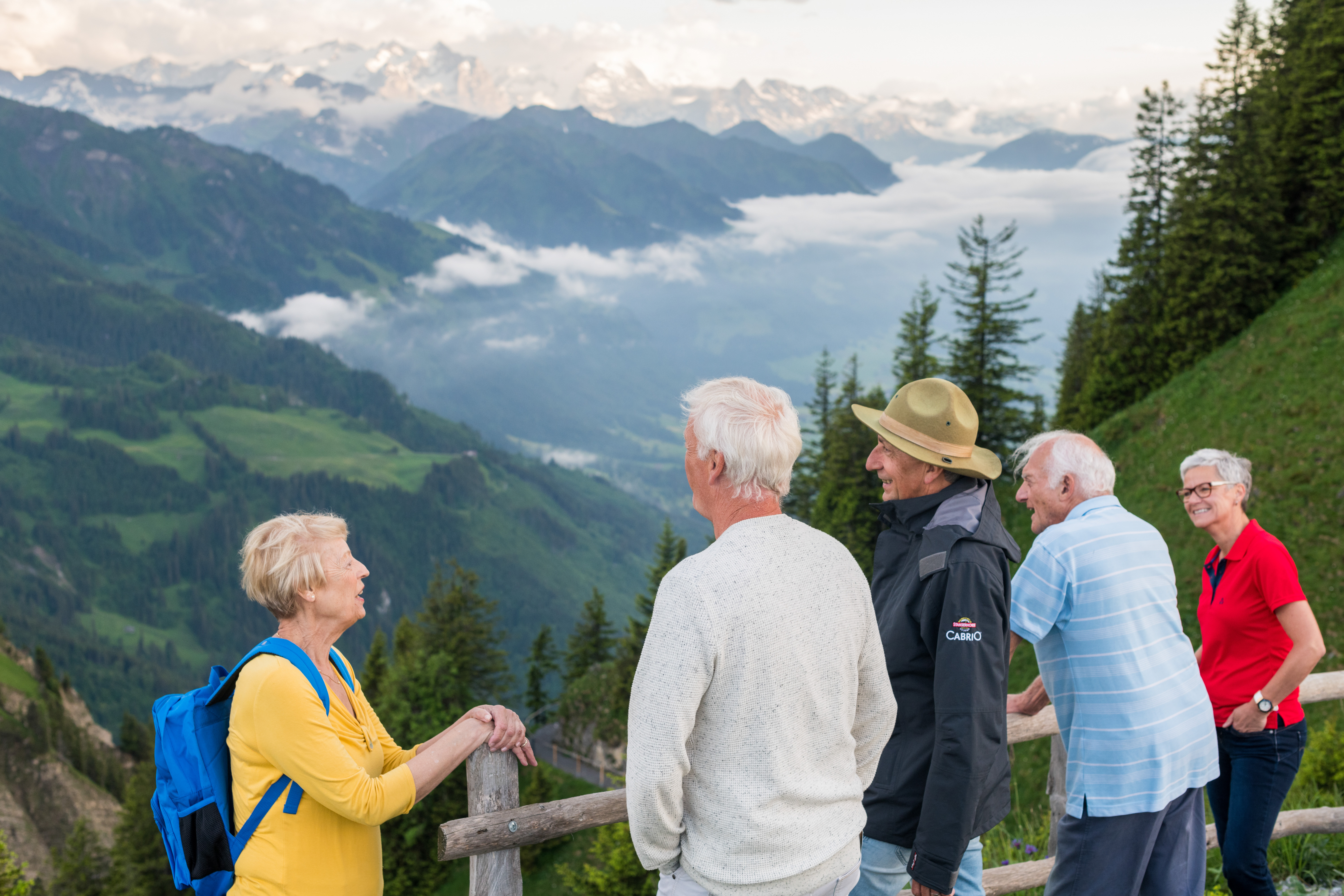 Tourists in Mountains