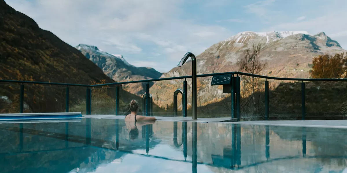 Large Union Hotel Geiranger Norway Pool