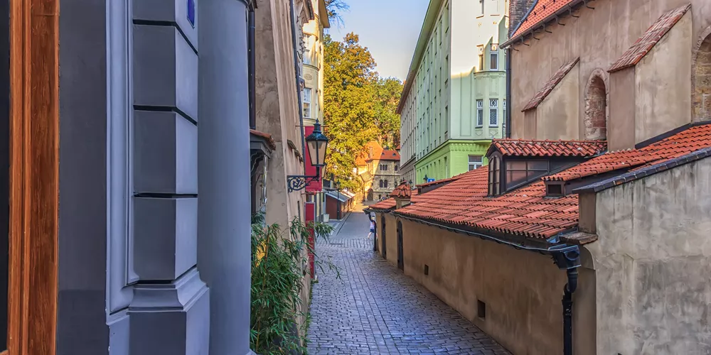 Cervena Street In Prague, Czech Republic