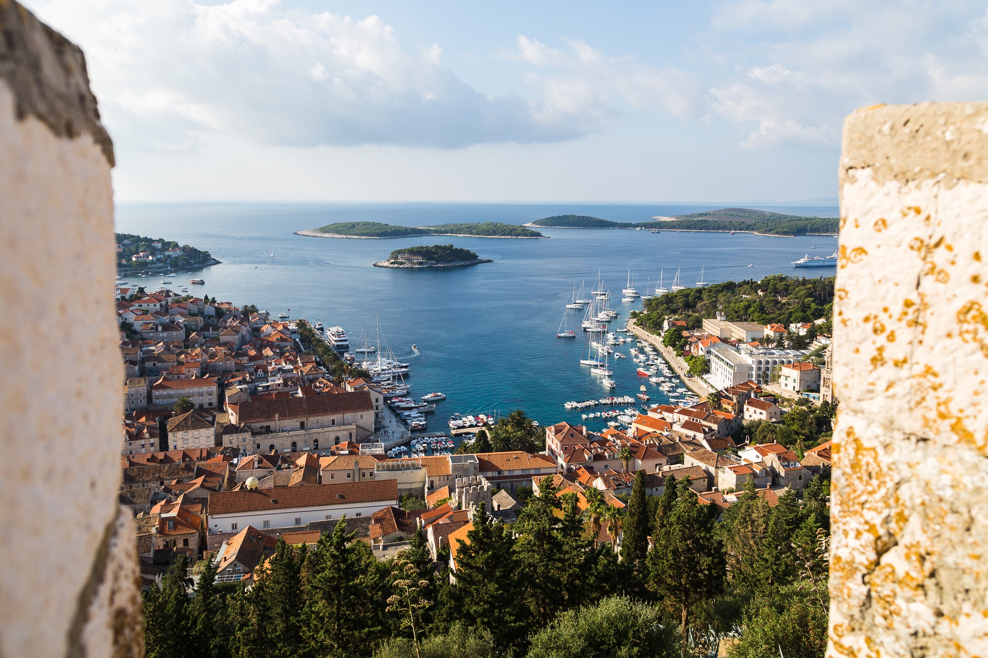 View of the Adriatic in Hvar, Croatia