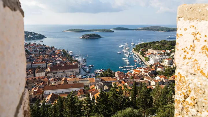 View of the Adriatic in Hvar, Croatia