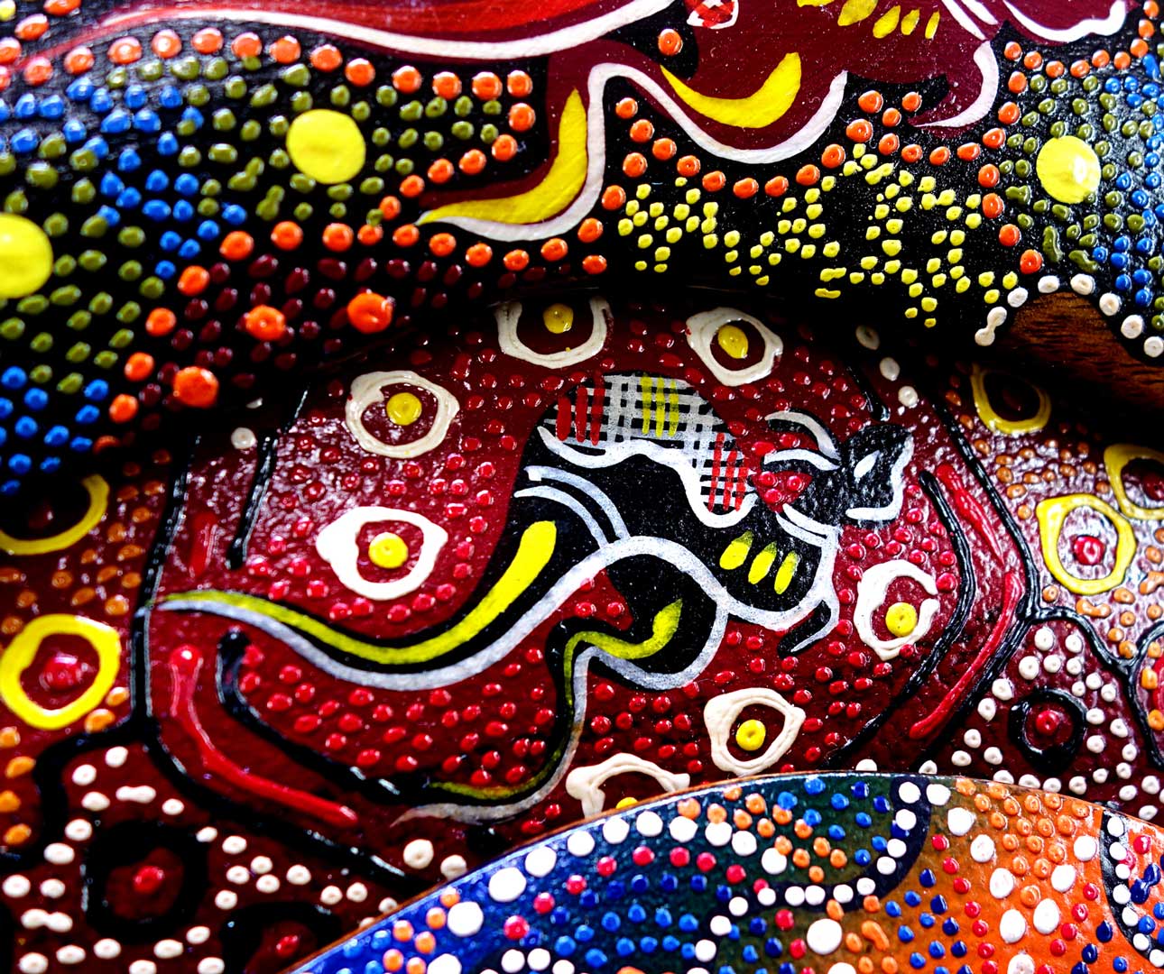 Close up of Aboriginal art