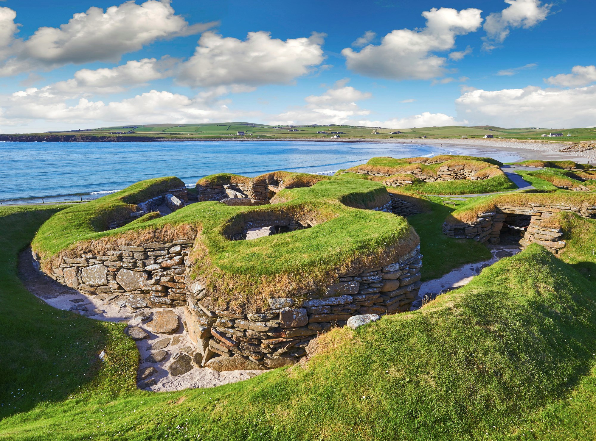 Neolithic Settlement Skara Brae in Orkney, Scotland