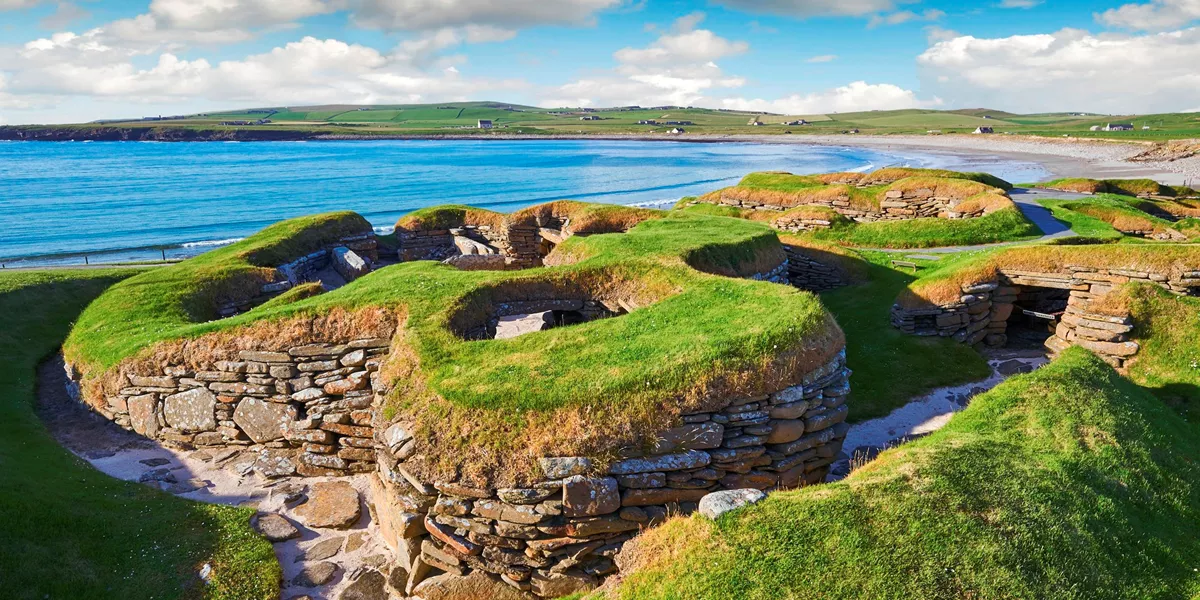 Neolithic Settlement Skara Brae in Orkney, Scotland