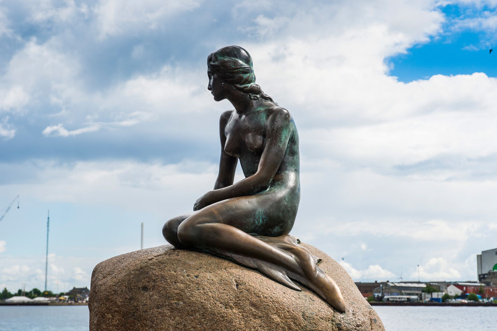 Statue Of The Little Mermaid in Copenhagen, Denmark in Scandinavia