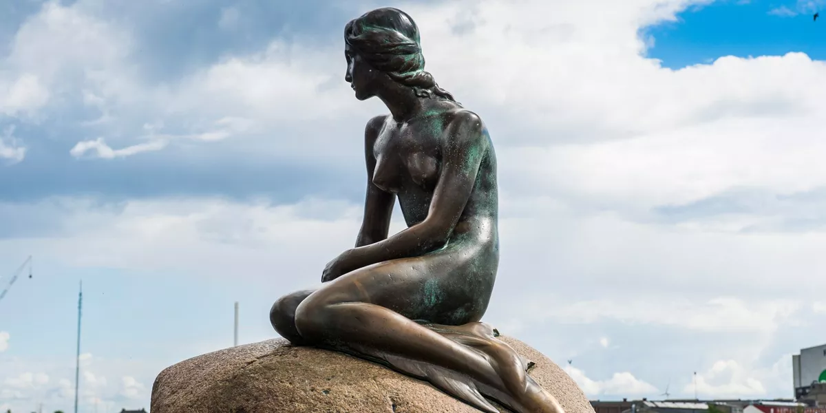 Statue Of The Little Mermaid in Copenhagen, Denmark in Scandinavia