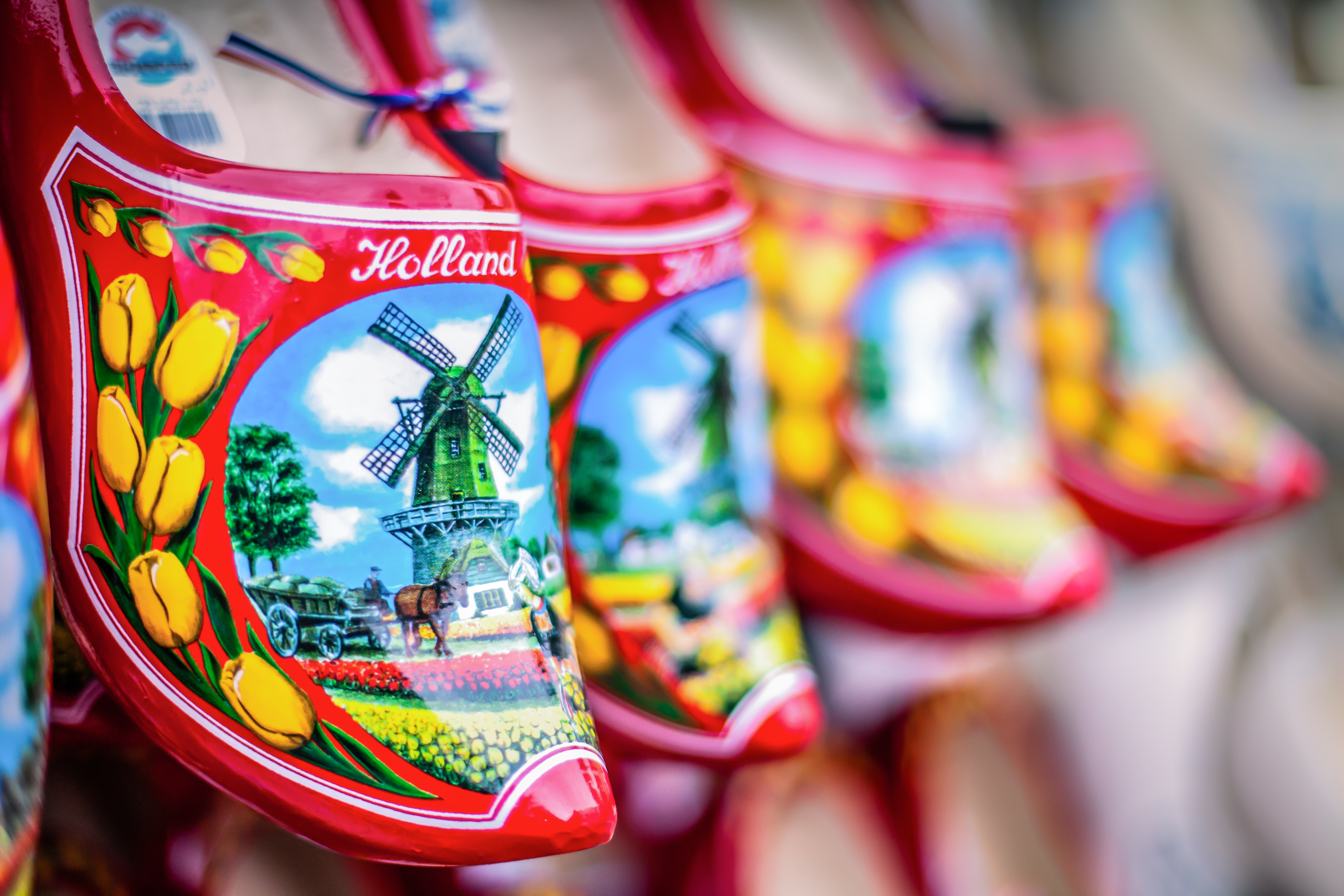 Red Dutch Clogs, Lisse, Holland, Amsterdam