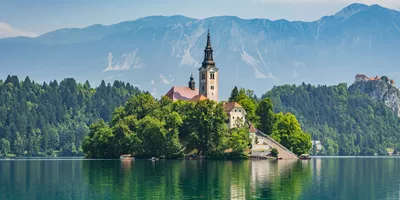 Santa Maria Church, Lake Bled, Slovenia