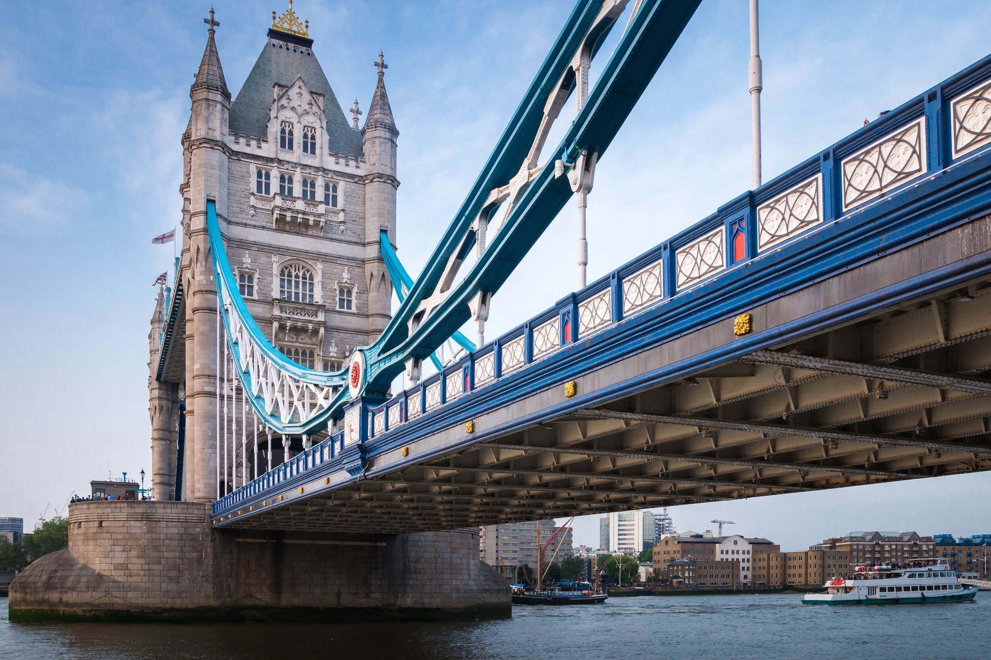 Tower Bridge over The Thames in London, England