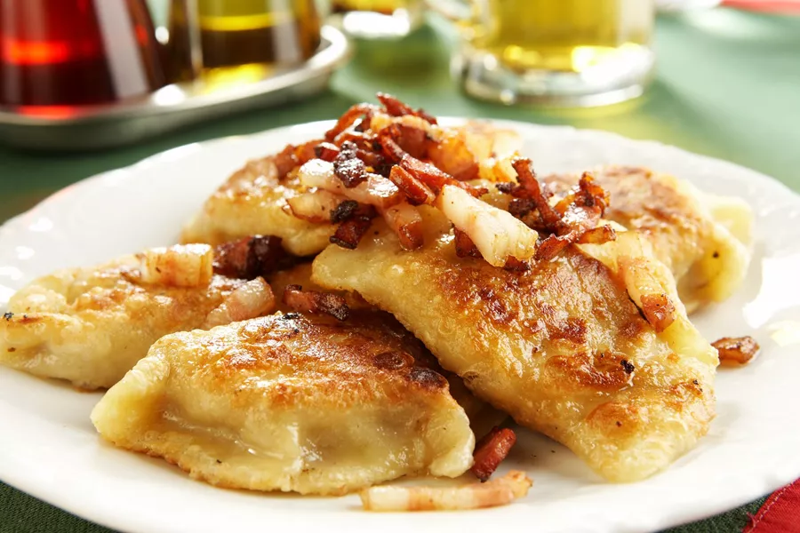 Polish Pierogies on a plate