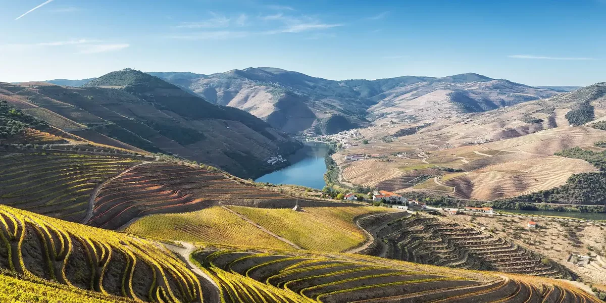 A clear view of the Douro Valley in Portugal