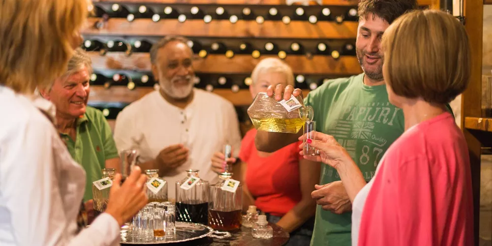 Group of people at a wine tasting