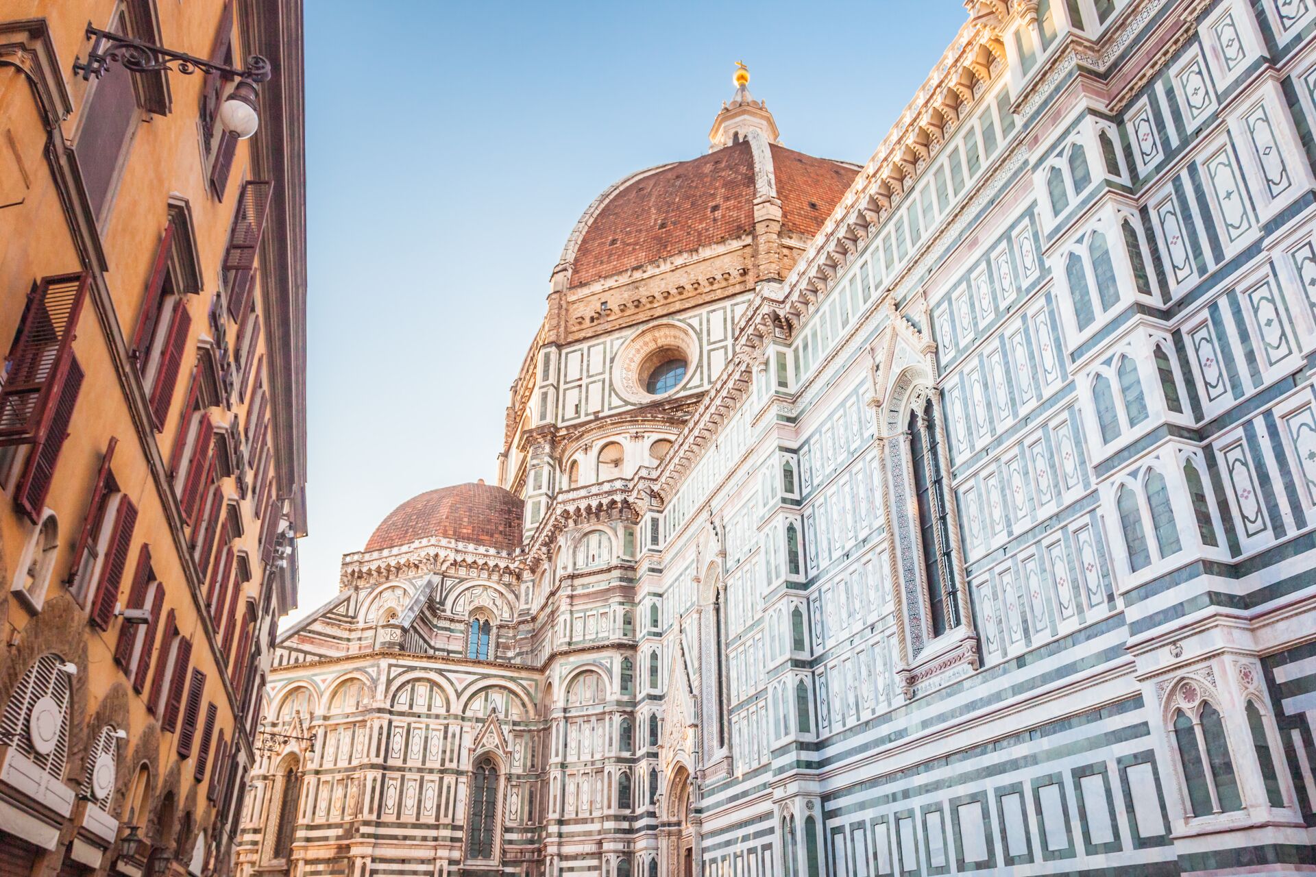 Low angle view Duomo in Florence, Tuscany, Italy