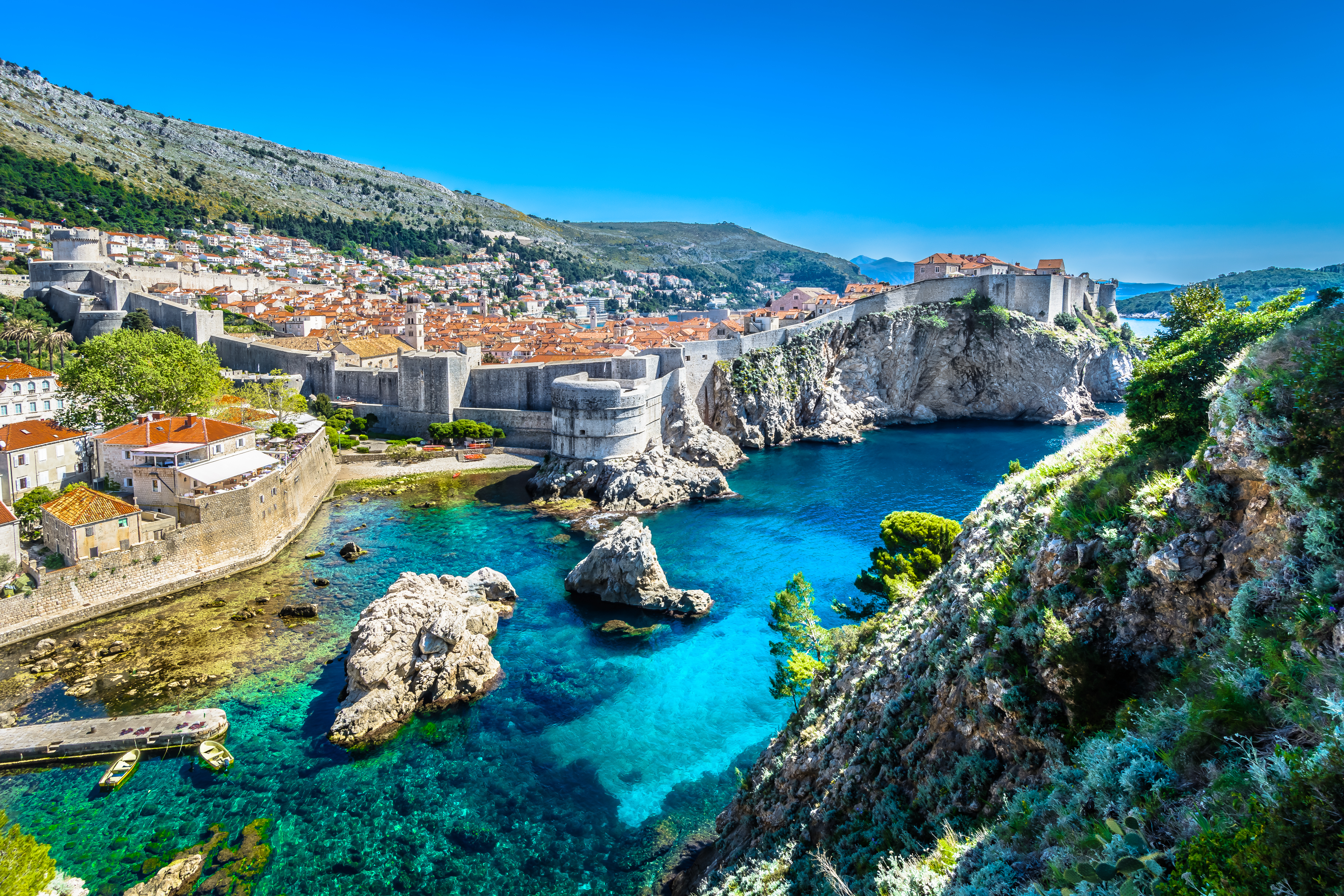 Adriatic Sea and the Dubrovnik Landscape in Croatia