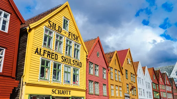 Colourful houses in Bergen, Norway