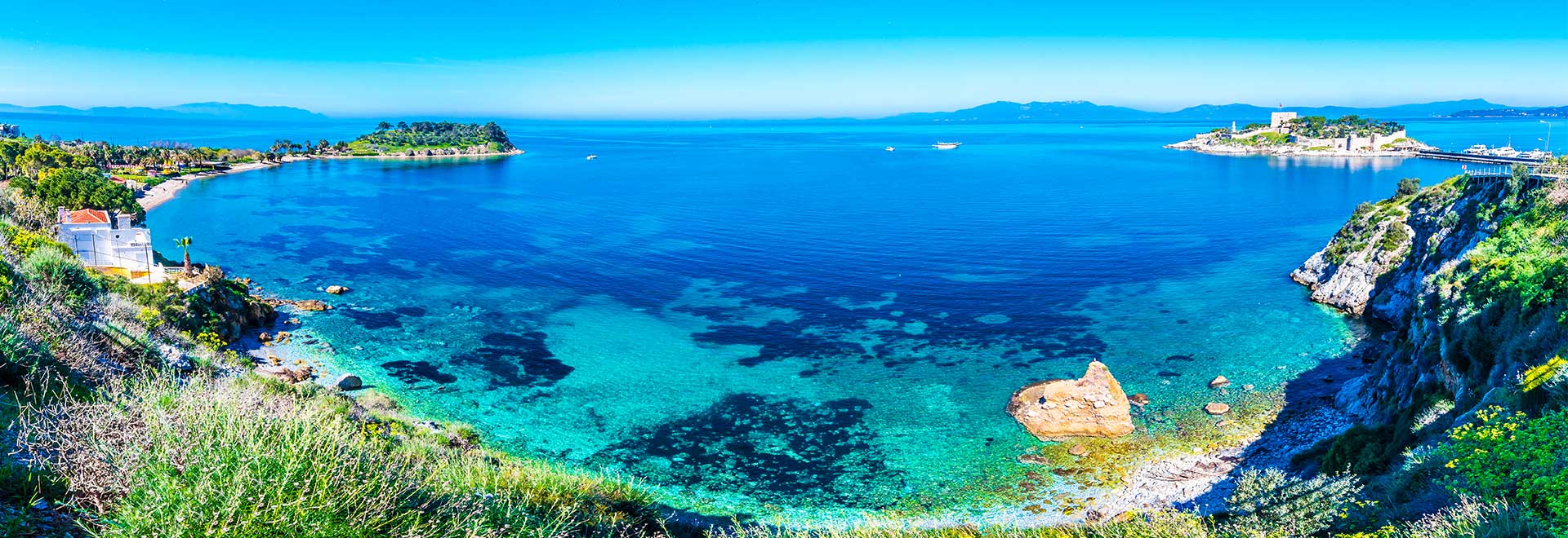 View of the blue lagoon