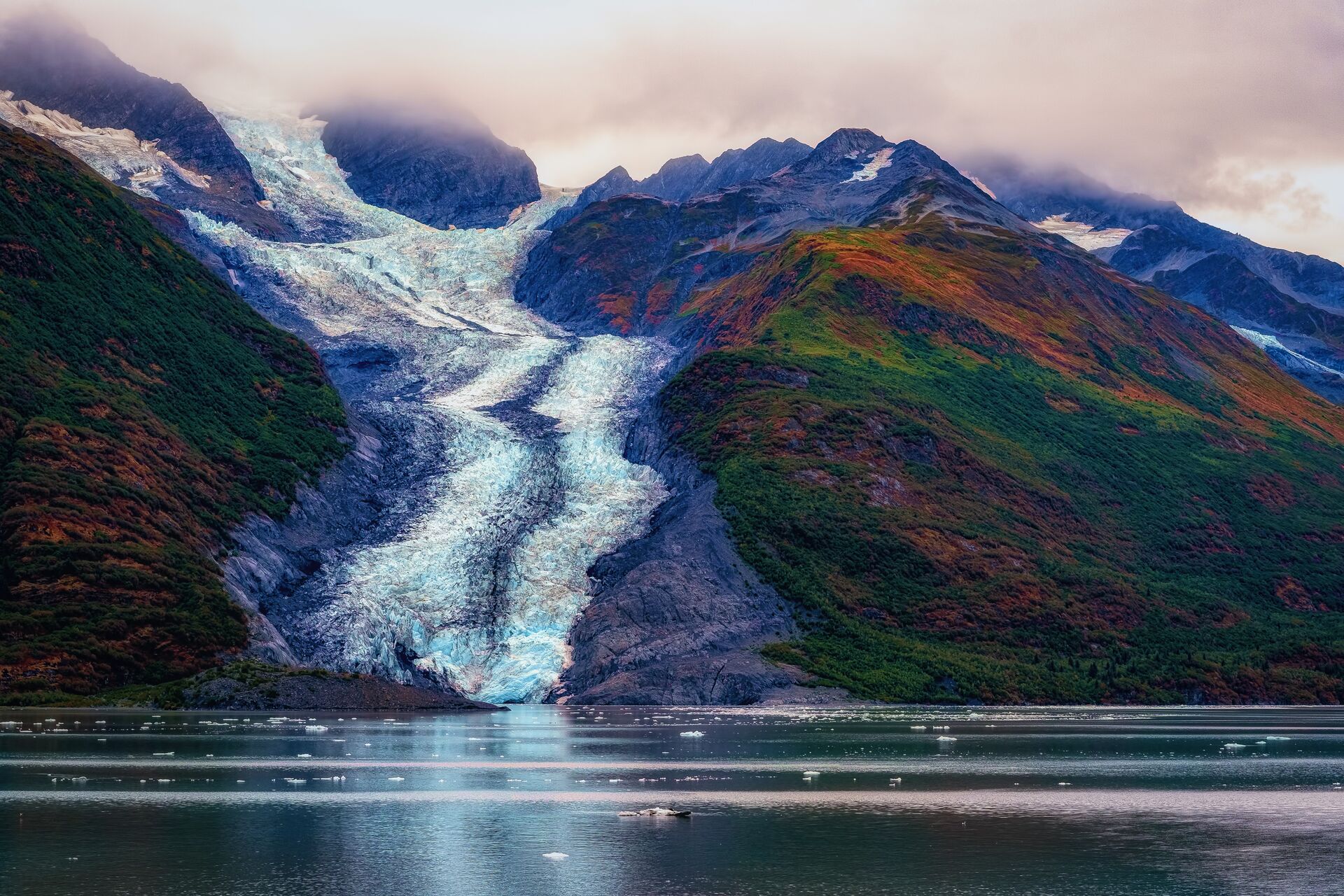 View of Prince William Sound in Alaska, USA
