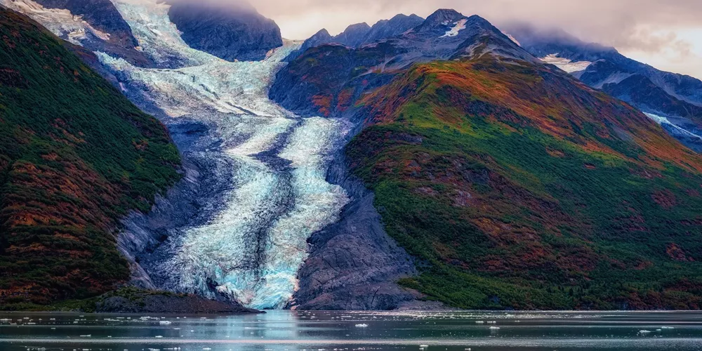 View of Prince William Sound in Alaska, USA