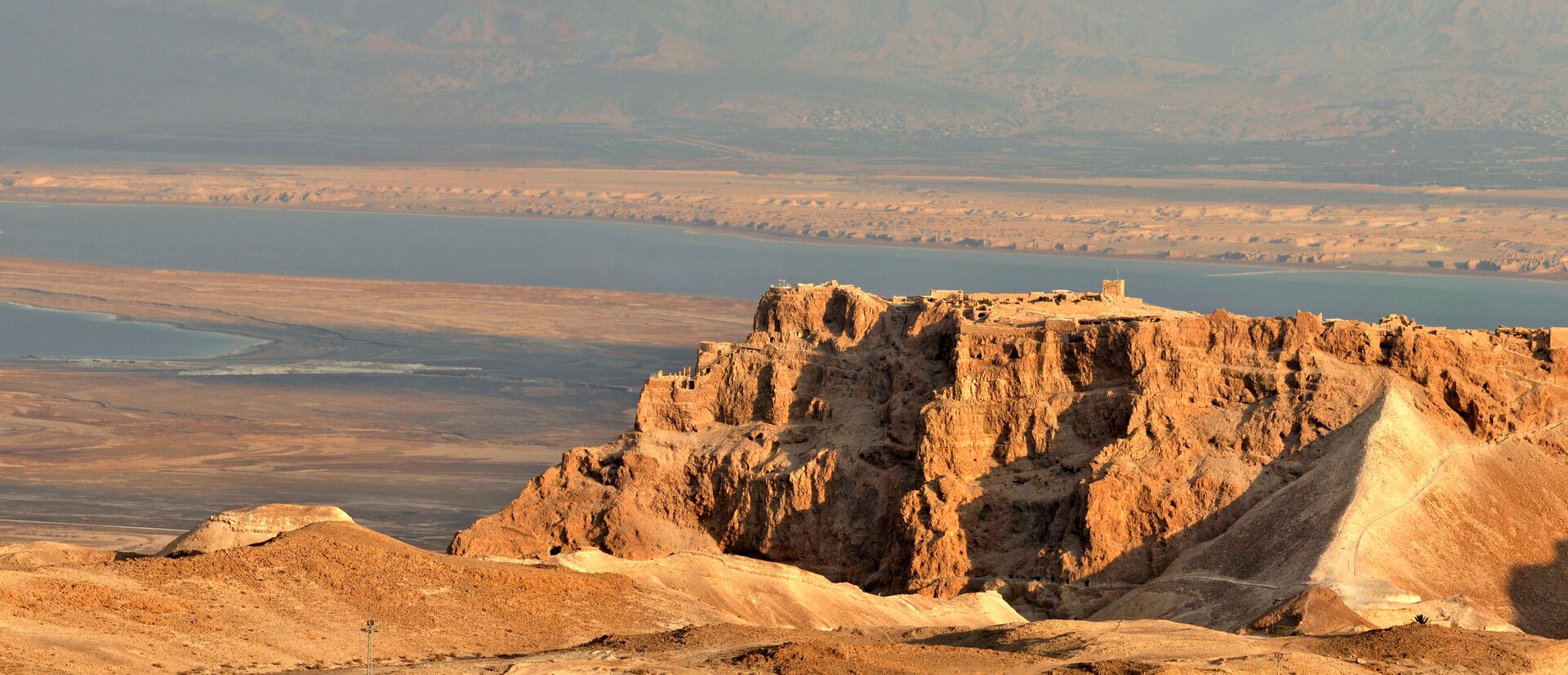 Panoramic view of Masada in Israel