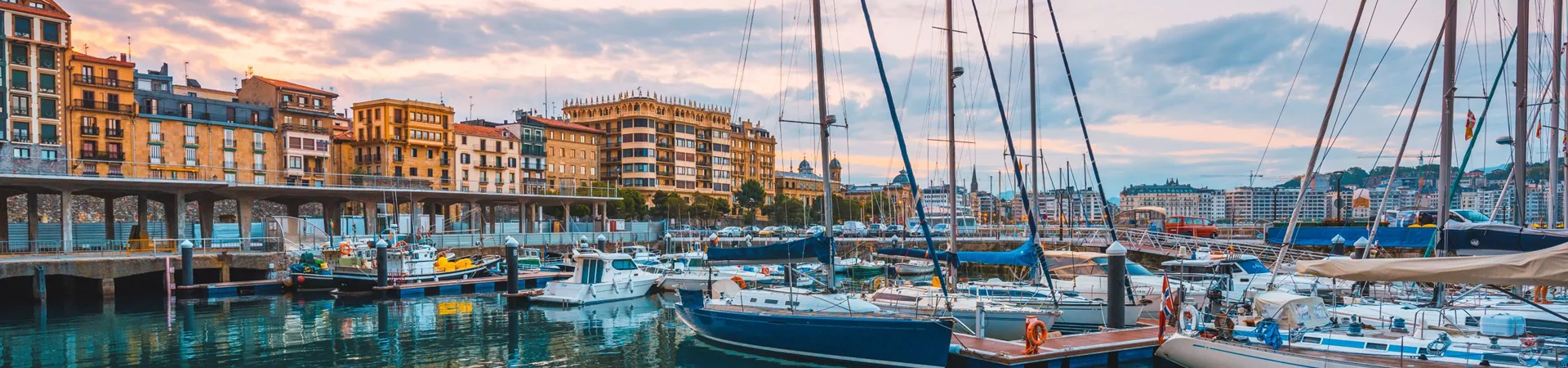Boats in the harbour at San Sebastian, Spain