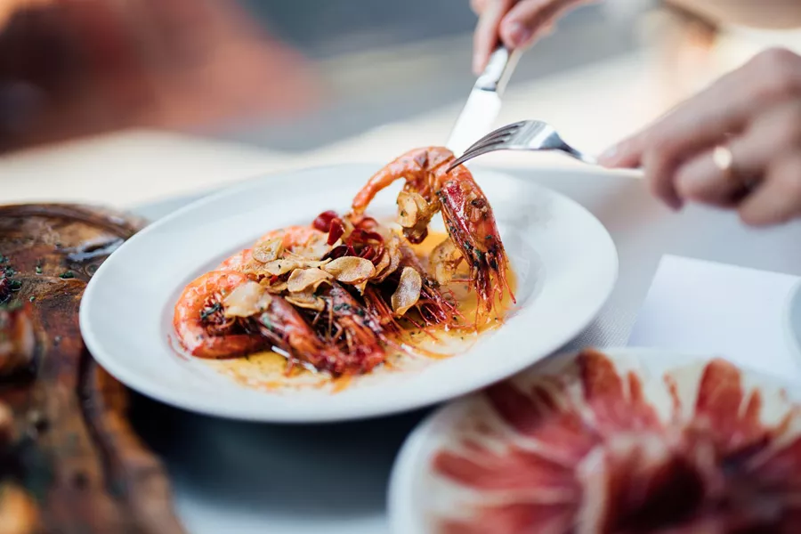 À La Plancha (Spanish Style Grilled Shrimps)