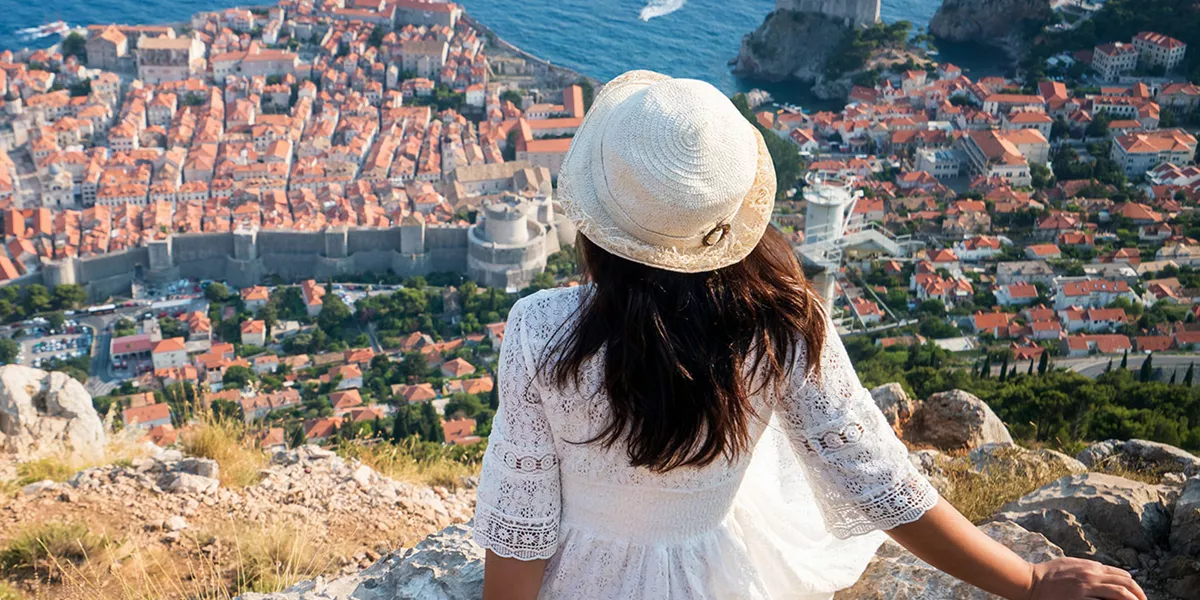 Woman At Balkans Landscape