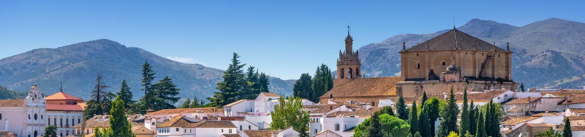 Picturesque houses in front of mountain