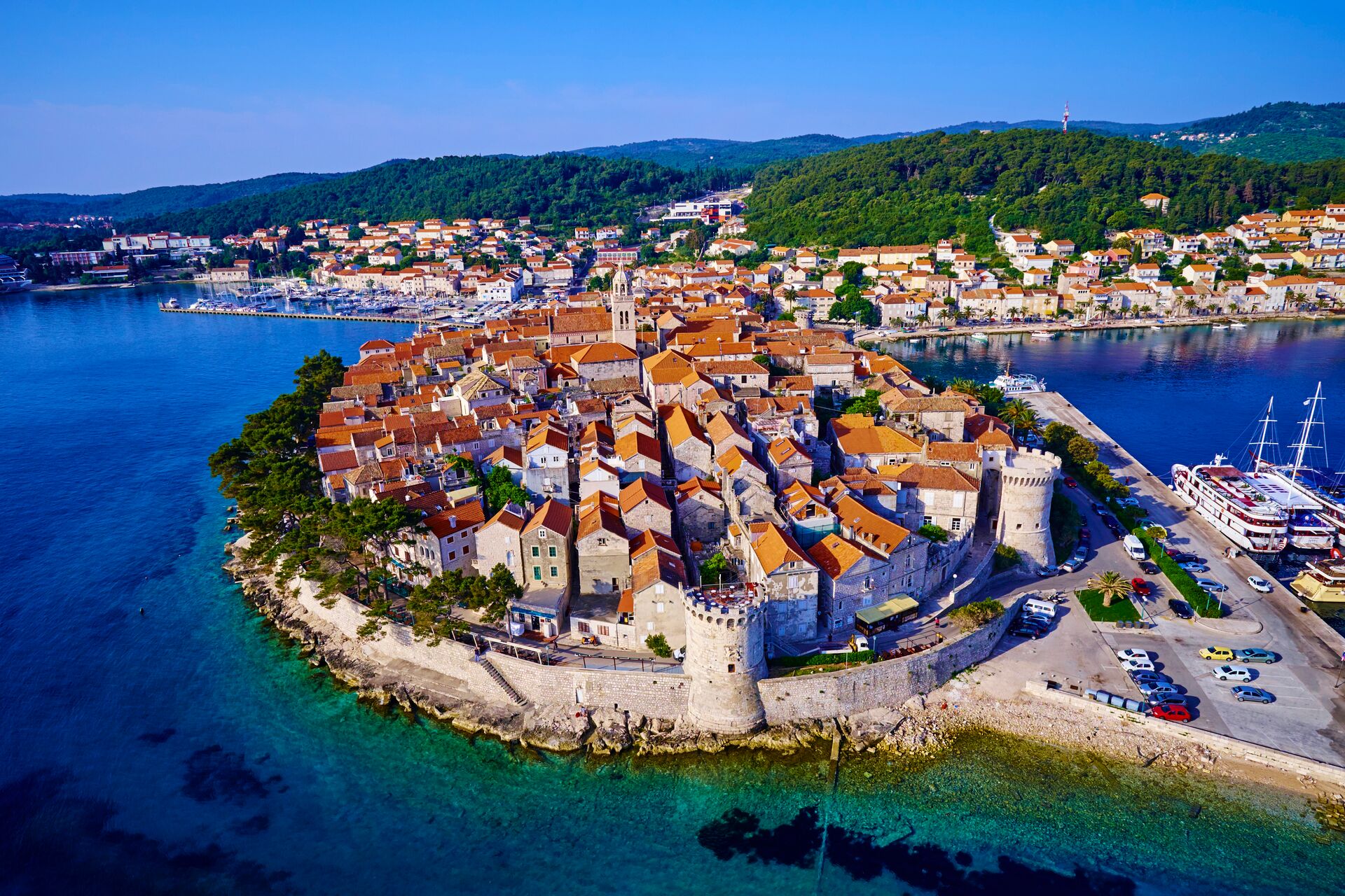 Korcula in Croatia on the Dalmatian Coast