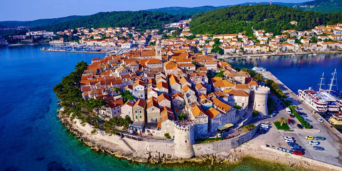 Korcula in Croatia on the Dalmatian Coast