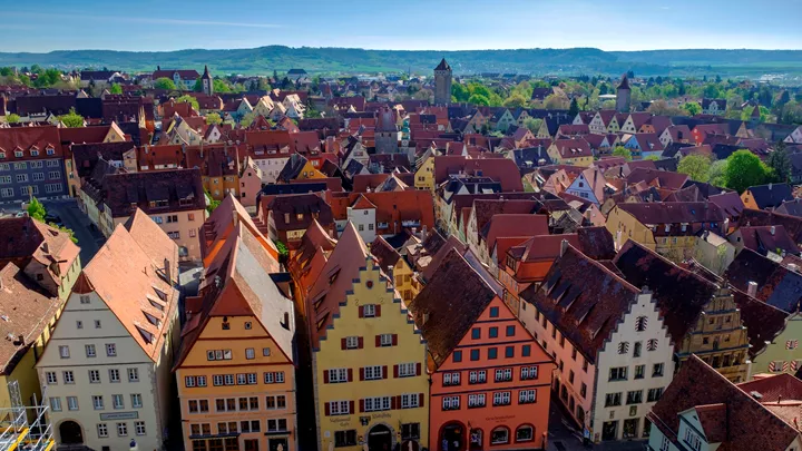 Medieval Rothenburg ob der Tauber in Bavaria, Germany